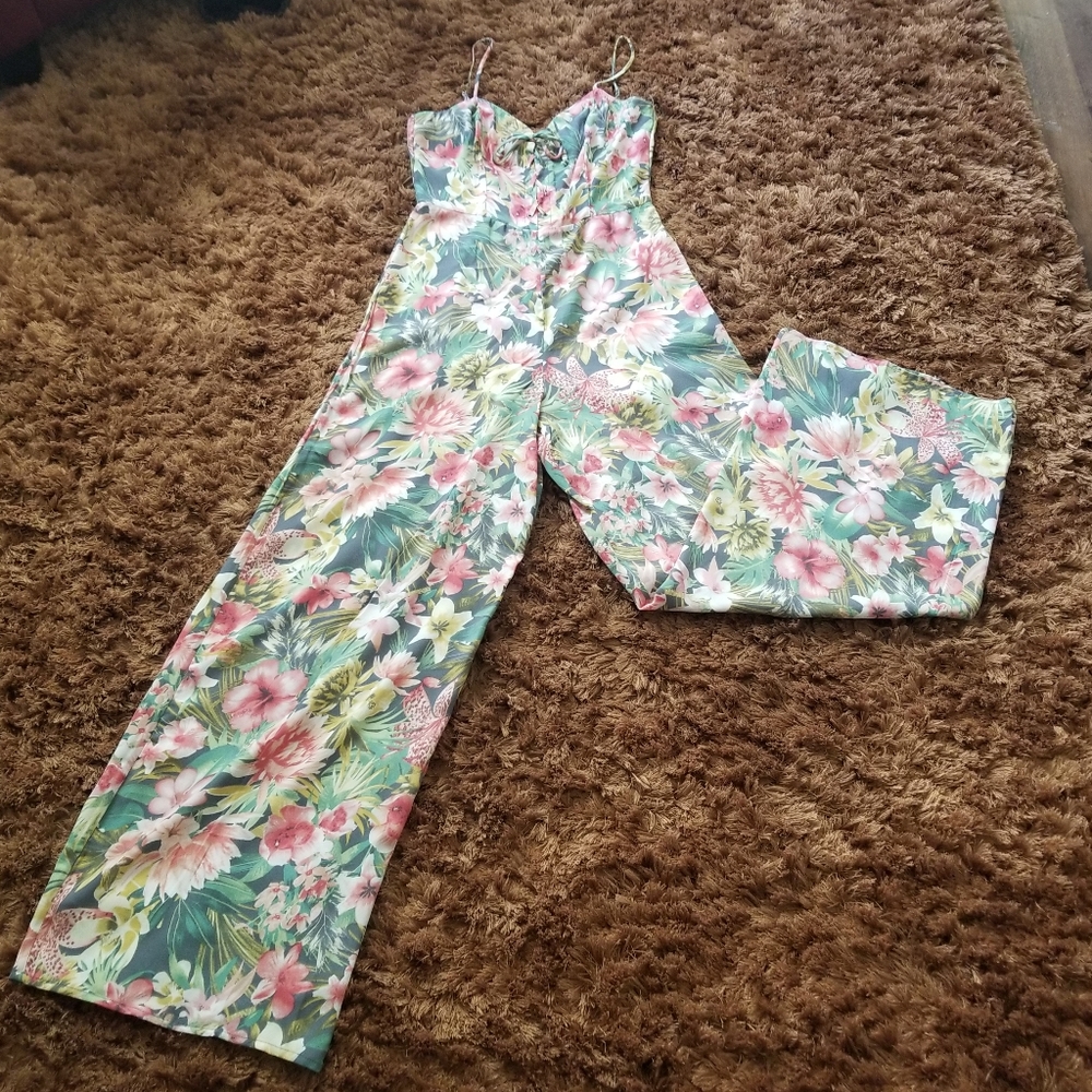 Tropical Strappy Jumpsuit